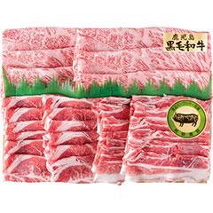 【年末便】渡辺-81　鹿児島県産黒毛和牛・渡辺バークシャー牧場九州産黒豚しゃぶしゃぶ詰合せ