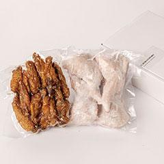 ICHIBANDORI　鹿児島手羽先餃子（生）とハレオのチキンバーのセット