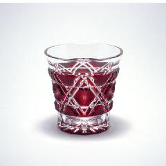 薩摩切子 冷酒グラス  C01紅
