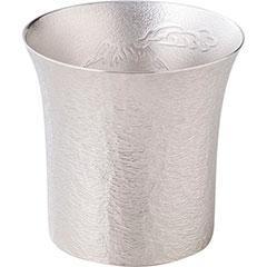 396-1　薩摩錫器　タンブラー桜島　白