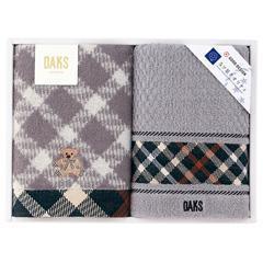 （55-3079250）ダックス　ブラックハウスチェック ベア　タオル2枚セット