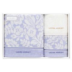 （KR50273）ローラアシュレイ スモールバスタオル1・ウォッシュタオル2枚セット