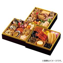 紀文 おせち詰合せ三段祝の幸【お渡し場所　山形屋(鹿児島)2号館6階文化H】