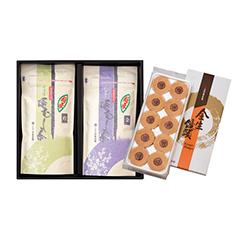 知覧茶園：仁　知覧茶園の銘茶　深むし茶（鹿児島県産）・金生饅頭詰合せ