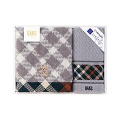 （55-3079200）ダックス　ブラックハウスチェック ベア　ウォッシュタオル・タオルセット