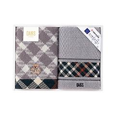 （55-3079250）ダックス　ブラックハウスチェック ベア　タオル2枚セット