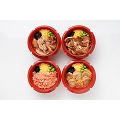 ４種の釜めし（米、帆立、鶏肉、豚肉：北海道産・加工地：北海道）