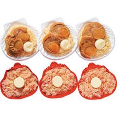 バター香る紅ずわい蟹ごはんと帆立ごはん